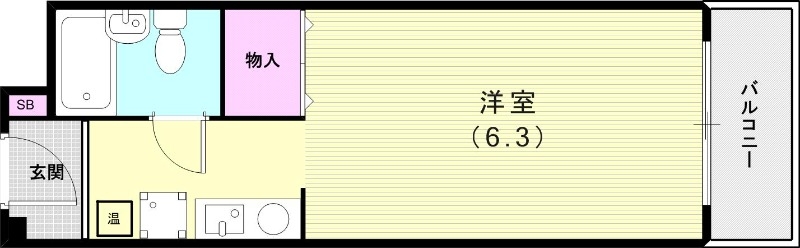 1K（１９．３４平米）エアコン・IHコンロ・オートロック