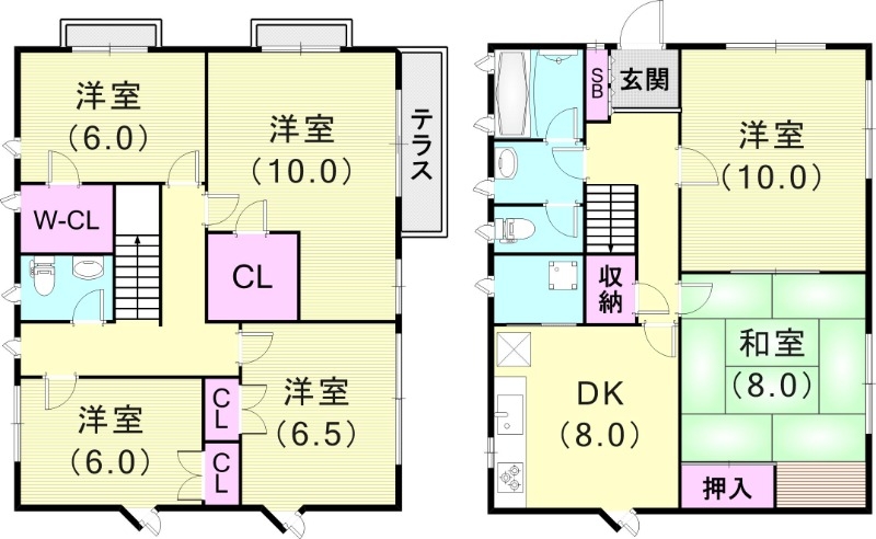 6DK（132.48平米）駐車場２台付き・収納・追焚付給湯