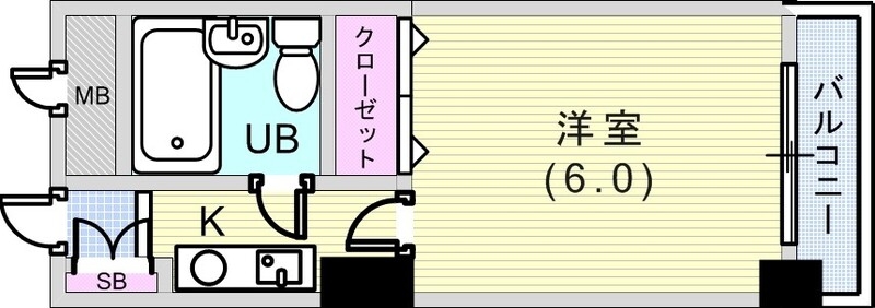 1K(19.5平米)IHコンロ・クローゼット・洗濯機置場