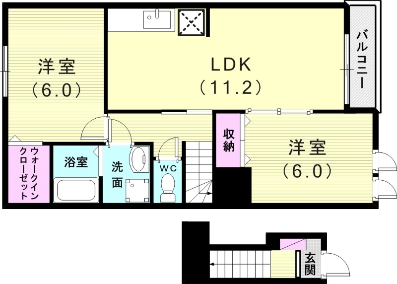 2階の間取り図