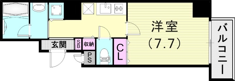 1K(26.78平米）浴室乾燥機・モニター付インターフォン