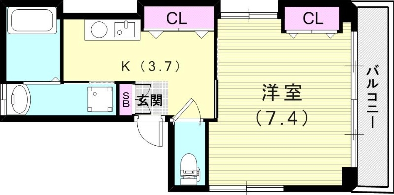 4階の間取り図