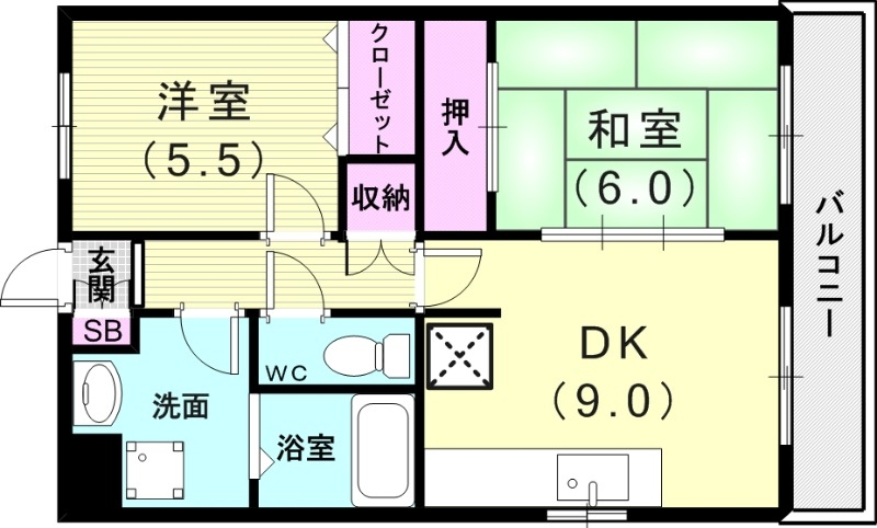 1階の間取り図