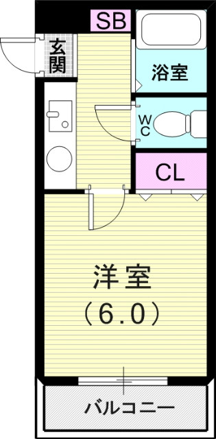 1Ｋ（２０平米）エアコン・IHクッキングヒーター・収納