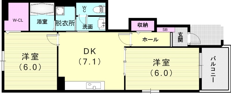 1階の間取り図