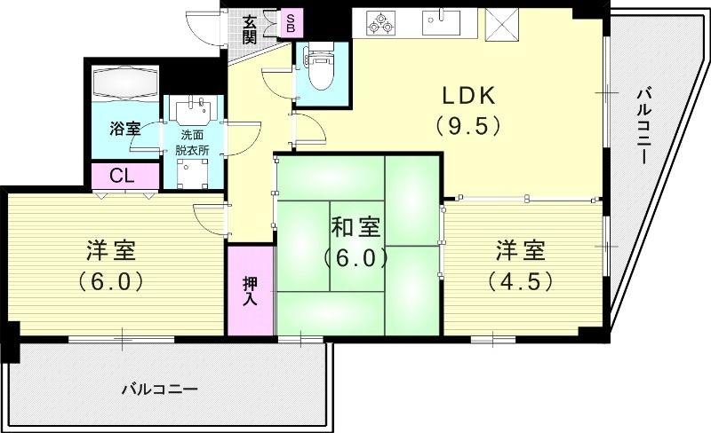 2階の間取り図