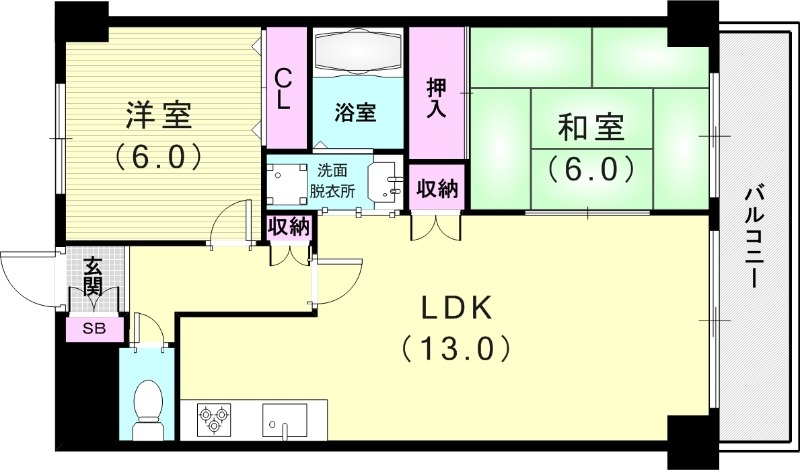 2階の間取り図