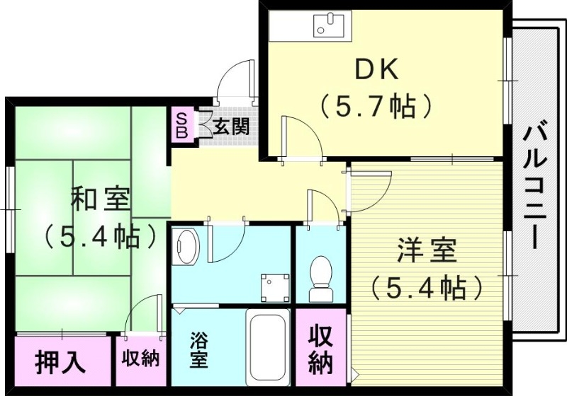 オールフローリングの室内です