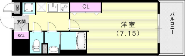 1K（24.34平米）エアコン・浴室乾燥機・システムキッチン