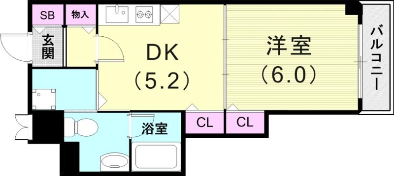 1DK(29.01平米)ガスコンロ・室内洗濯機置場・エアコン