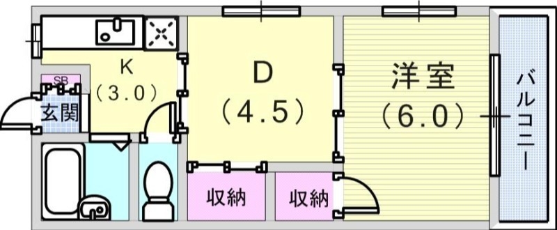 2階の間取り図