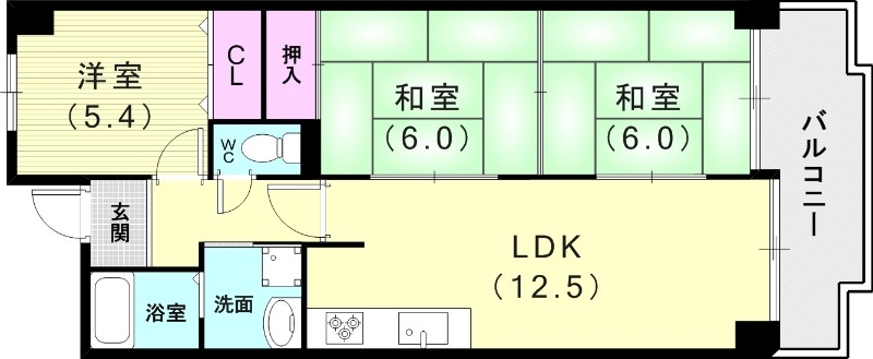 2階の間取り図