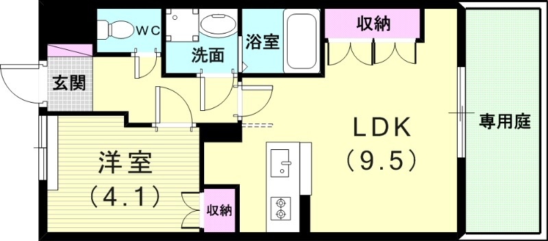 1階の間取り図