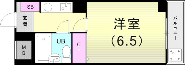 1K(19.5平米)オートロック・エアコン・バルコニー・収納