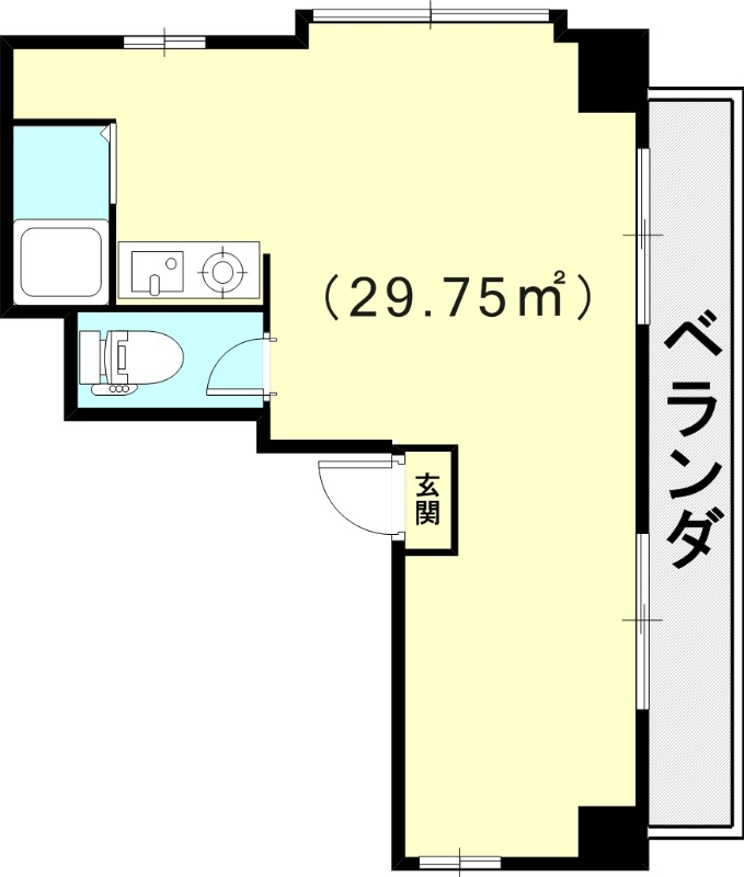 1R(29.75平米)モニター付きインターフォン・エアコン