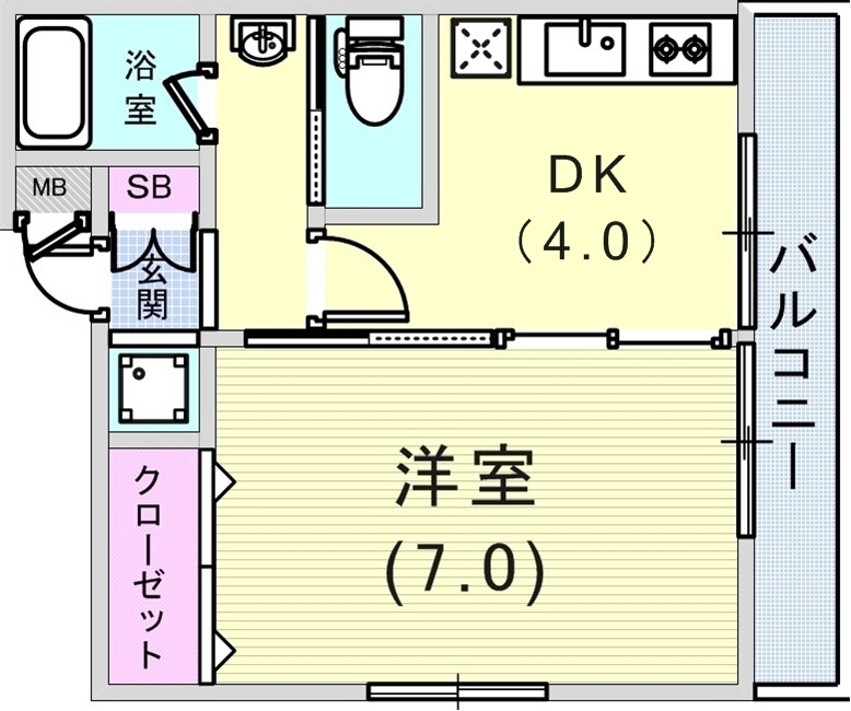 １DK（２９．１６平米）エアコン・独立洗面台・クローゼット