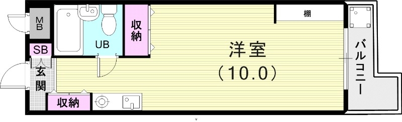 1R（25.38平米）エアコン・ネット無料・TVインターホン
