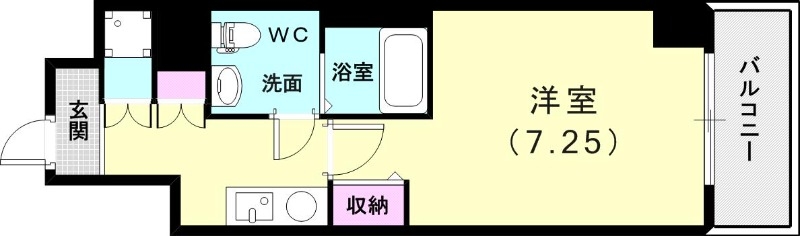 1K(24.6平米)システムキッチン・独立洗面台・浴室乾燥機