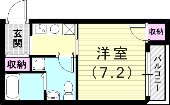 1K（20.80平米）温水洗浄便座・エアコン・モニターホン