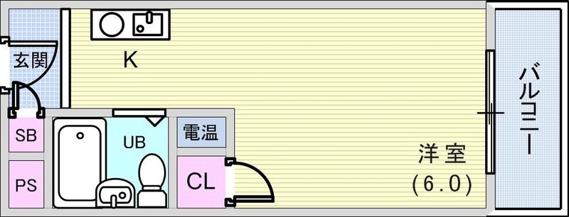 広々ワンルーム。お家賃とてもお手頃です