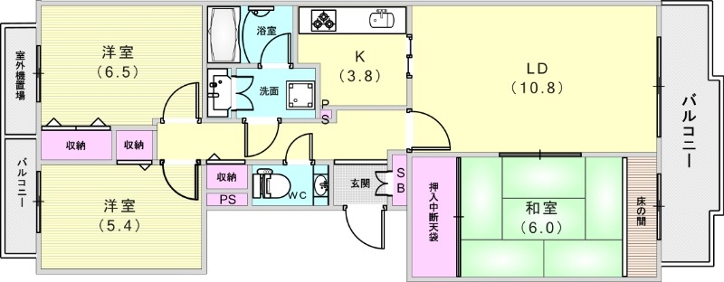 3LDK（76.05平米）オートロック・システムキッチン