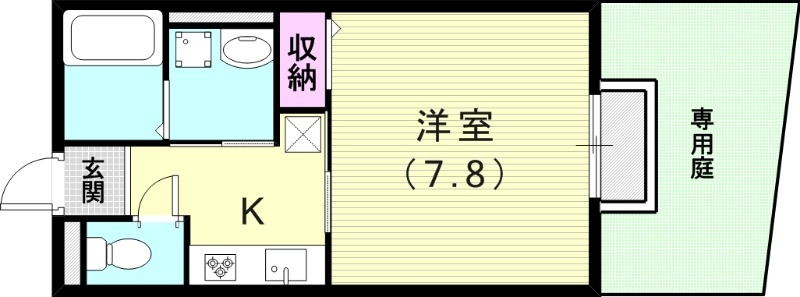 1K（27.52平米）オートバス・室内洗濯機置場