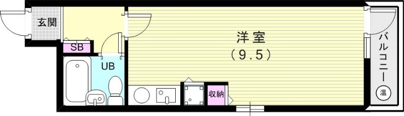 １Ｒ（２０．５９平米）室内洗濯機置場・エアコン・下駄箱・収納