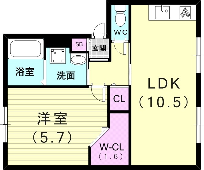 1階の間取り図