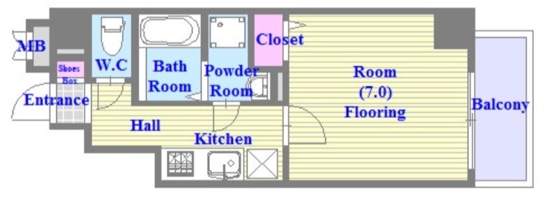 バストイレがセパレート、独立洗面所のある使い易い間取りです