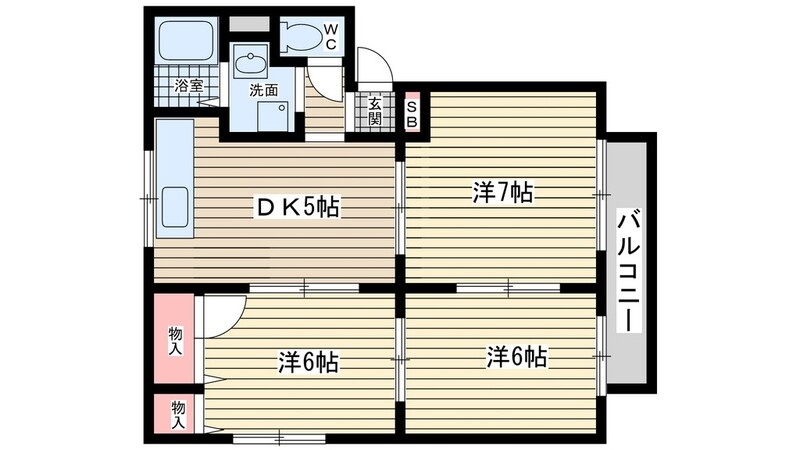 人気の全室フローリングのファミリータイプの間取りです