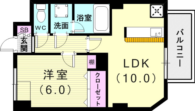 広いリビング、独立キッチンなど、使い勝手の良い間取りです。