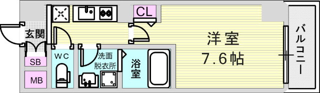 1K（24.07平米）システムキッチン・浴室乾燥機