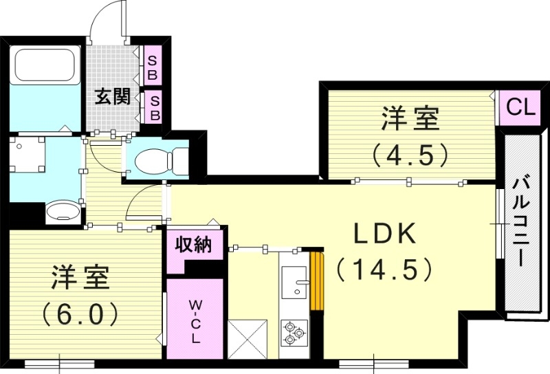 1階の間取り図