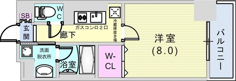 1K（28.37平米）エアコン・システムキッチン・浴室乾燥機