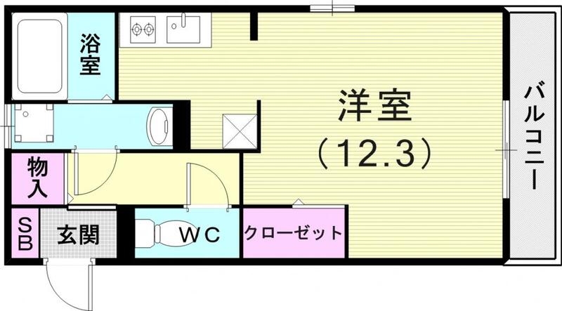 1R(34.08平米)システムキッチン・エアコン・下駄箱