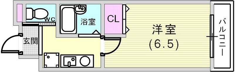 使いやすい１Ｋタイプの間取りです。