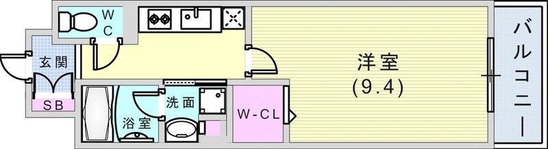 1K（31.08平米）ウォークインクローゼット・ネット無料