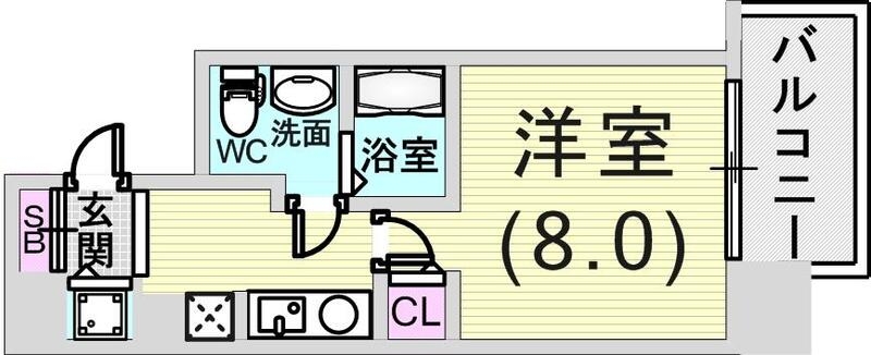 1K（25.4平米）分譲タイプ・オートロック・室内洗濯機置場