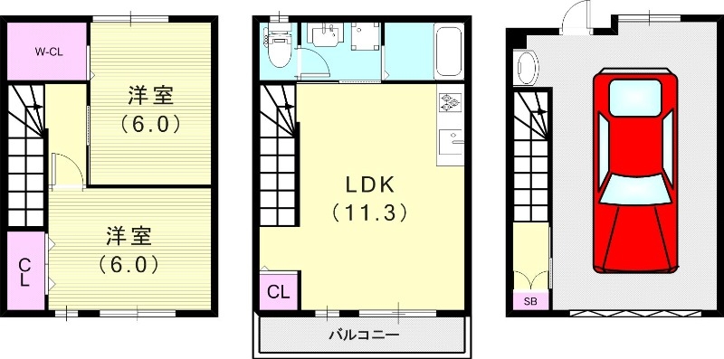 1階の間取り図