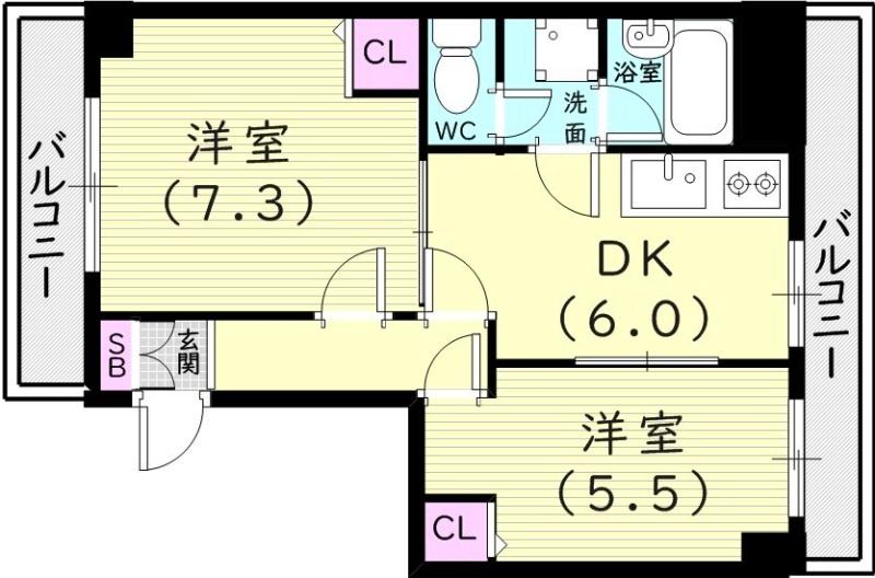 2階の間取り図
