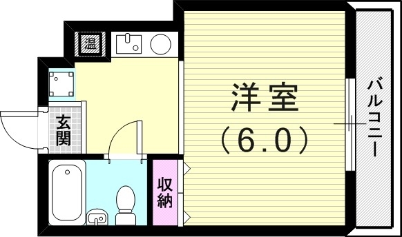 1Ｋ（18.22平米）エアコン・モニターホン・バルコニー