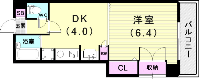 1ＤＫ（29.0平米）3点セパレート・エアコン・クローゼット