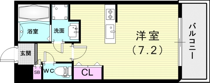 1K(23.27平米）モニターフォン・浴室乾燥機