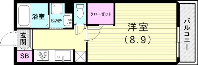 １Ｋ（３２．７８平米）エアコン・ウォシュレット・セパレート