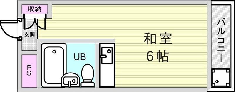1K（17.32平米）バルコニー・エアコン・下駄箱
