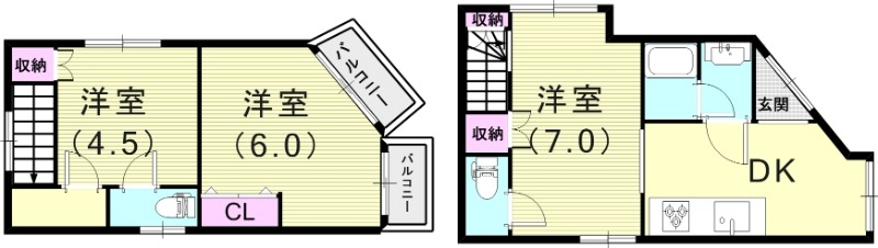 3ＤＫ（51.2平米）システムキッチン・モニターフォン