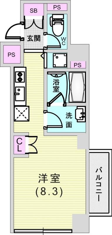 1R（25.72平米）浴室乾燥機・システムキッチン・エアコン