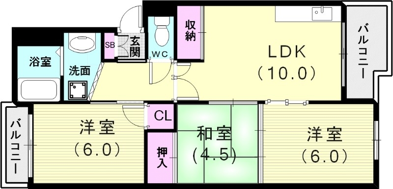 この間取りなら、嬉しいゆったり空間が実感できるかも。