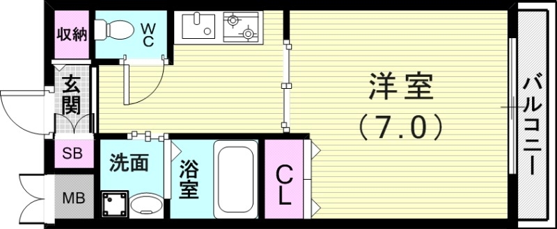 風呂・トイレ別のセパレート広々間取り