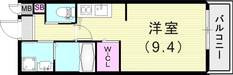 1R（25.21平米）モニターホン・浴室乾燥機・ネット無料